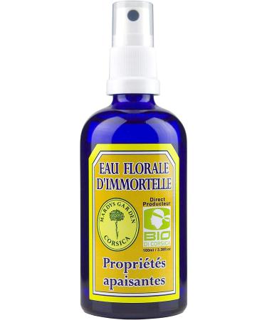 Organic Helichrysum Italicum (Immortelle) Face Mist 100ml | Hydrosol from Corsica obtained During hydrodistillation of Helichrysum Italicum Flowers