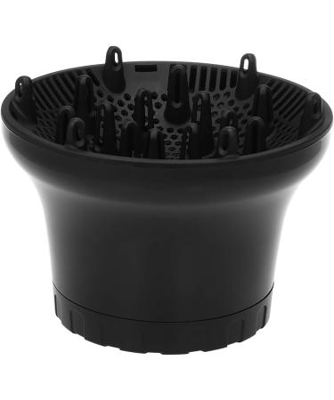 Adjustable Universal Hair Diffuser Nozzle for Natural Curly Wavy Hair - Black - Buy Online on SooperMarket.com
