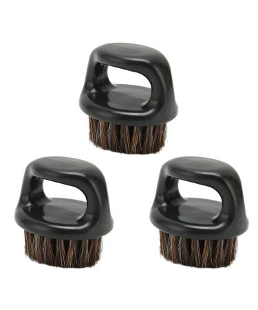Jauarta 3-part beard brush for men ridge-free rounder handle convenient to use practical facial-bar cleaning scale brush
