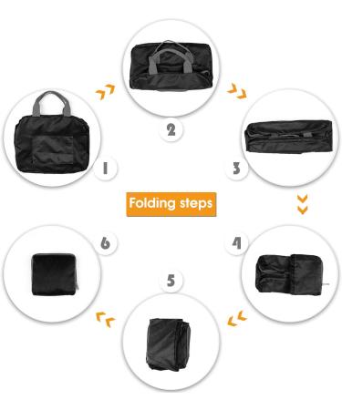 WANDF Airlines 1622 Foldable Travel Duffle Bag - Black 16x16 inches (20L) - Ideal for Travel, Gym & Sports - Buy Online on SooperMarket.com