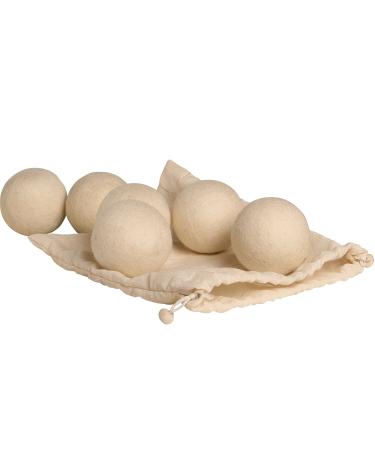 Support Plus Wool Dryer Balls - Eco-Friendly Reusable Natural Fabric Softener - Set of 6