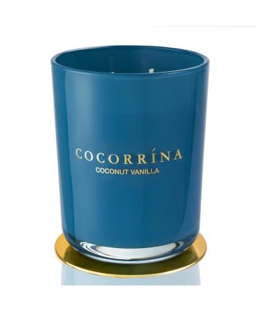 Cocorr na Candle fragrance candle in a glass - coconut vanilla burning time up to 46 hours with 2 wicks natural soy candle Christmas gift candle 420g coconut vanilla 420g
