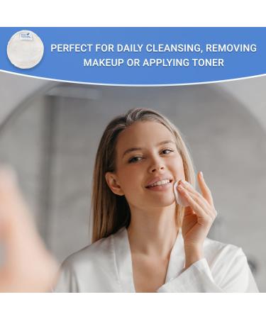 Blue Beautifly Eco-Friendly Bamboo Face Pads - Sustainable Soft Washable & Reusable | Pack of 6 with Cotton Bag - Buy Online on SooperMarket.com
