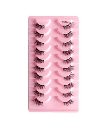 Eyelash Package Trays High Imitation 10 Pairs of Half Eye Eyelashes Grafting Eyelashes Curling Eyelashes Small Eyelash Curler B One Size