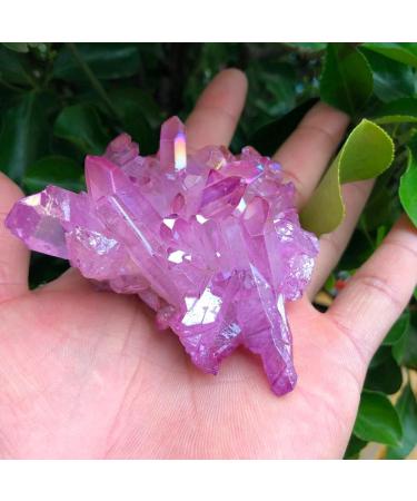 Natural Crystal Rough 85g Bonito roxo chama Aura Cristal de quartzo Cluster Specimen - Buy Online on SooperMarket.com