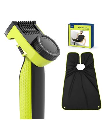 14 Length Attachments Guide Comb & Beard Bib Apron for Philips One Blade OneBlade QP2520 QP2630 QP2834 QP2724 Trimmer Precision Adjustable Guards 0.4 to 10 MM Best Gifts for Boyfriend Man Husband Guide Comb with Beard Bib