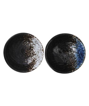 Zerodeko 2pcs Ceramic Saucer Ceramics Delicate Seasoning