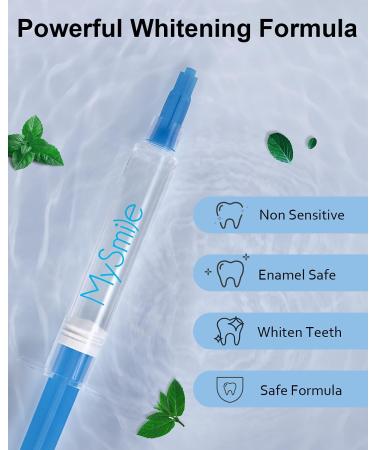 MySmile Teeth Whitening Kit with LED Light - Fast Non-Sensitive Whitener with 3 Carbamide Peroxide Gels - Remove Stains from Coffee, Smoking, Wine & Food - 10 Min Treatment - Buy Online on SooperMarket.com