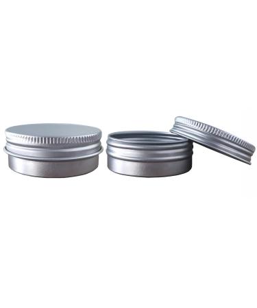 24 Pack 1 Oz Screw Top Aluminum Tin Cans - Storage Jars for Lip Balm, Cosmetic, Candles - Metal Containers with Screw Cap for Salve, Makeup, Tea - Buy Online on SooperMarket.com