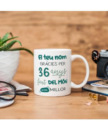 MUGFFINS Personalised Birthday Mug - in Catalan - fent del m n un LLOC millor - Funny Custom Anniversary Present - 11 oz - Buy Online on SooperMarket.com