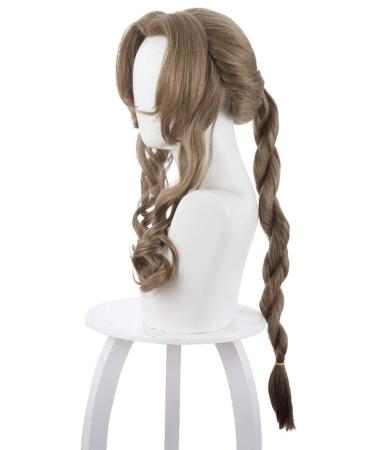 Final Fantasy 7 Remake Aerith Gainsborough Wig | Premium Cosplay Costume Hair for Fans - Buy Online on SooperMarket.com