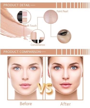 FILFEEL Highlighter Stick Highlight Powder Shade Contour Makeup Foundation Stick(1) - Buy Online on SooperMarket.com