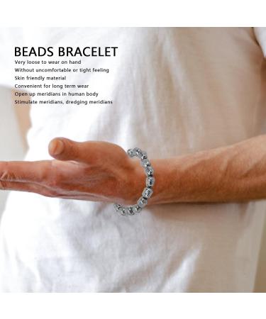 Magnetic Pearl Bracelet | Buddha Prayer | Stress Relief & Energy Healing - Buy Online on SooperMarket.com
