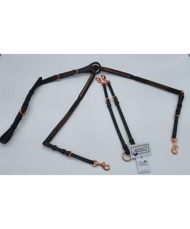 Buy Deister Brown Rose Gold Pink Dark Brown Leather Breastplate with Soft Rhinestone Glitter & Auxiliary Reins - X Full - International Shipping Available - Buy Online on SooperMarket.com