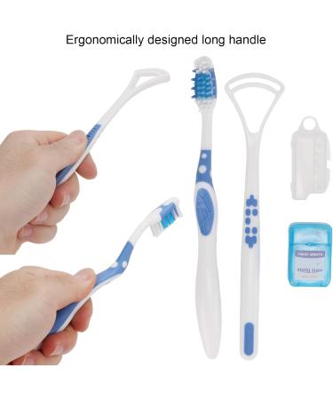Complete Oral Care Set: Tongue Scraper Toothbrush Dental Silk for Adults & Kids | Effective Mouth Cleaner & Healthy Dental Hygiene - Buy Online on SooperMarket.com