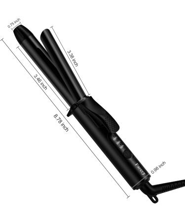 Dual Voltage Mini Curling Iron 3/4 Inch Barrel - Keratin & Argan Oil Infused Adjustable Temperature Travel Storage Bag - Perfect for International Travel - Buy Online on SooperMarket.com