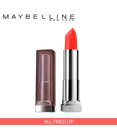 Maybelline Color Sensational Creamy Matte Lipstick - All Fired Up 0.15 oz - Buy Online on SooperMarket.com