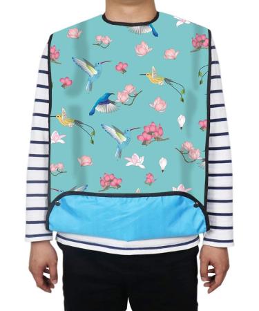 Resubalae Adult Bib - Extra Long Apron for Elderly Dinner Waterproof PVC Cover - Buy Online on SooperMarket.com