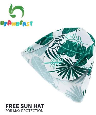 UPF 50+ Baby Boy Swimsuit Set with Sun Hat | 12-18 Months | Leaf Design - Buy Online on SooperMarket.com