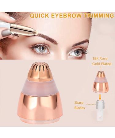 Eyebrow Hair Remover Replacement Heads - Smooth Rose Gold Face Hair Removal Tool for Women - Buy Online on SooperMarket.com