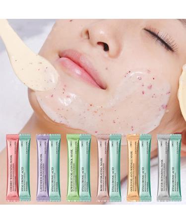 Diy Spa Rose Hyaluronic Acid Hydro Jelly Facial Mask Powder Collagen Vitamin C Peel off Rubber Face Mask - 12 Sacks - Buy Online on SooperMarket.com
