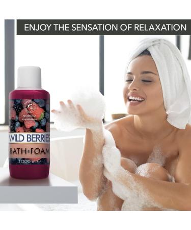 Wild Berries Bath Foam 34 Fl Oz - Relaxing Aromatherapy for Spa & Wellness | Luxury Bubble Baths for Good Sleep & Body Care - Buy Online on SooperMarket.com