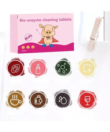 Multi-Functional Bio-Enzyme Cleaning Tablets Powerful Stain Removing Bio-Enzyme Cleaning Tablets Active Biological Enzyme Washing Quick 3-Minute Clean (1 Box) - Buy Online on SooperMarket.com