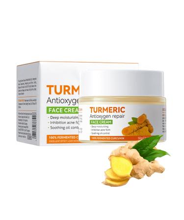 Turmeric Face Cream Face Moisturiser Turmeric Anti Aging Cream for Face Moisturiser Face Women with Vitamin C for Firming Reduces Fine Lines&Wrinkles