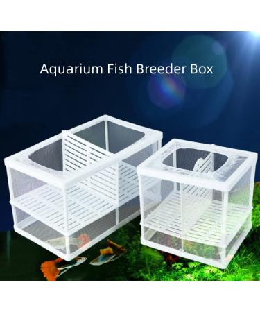 2 Pcs Nylon Mesh Aquarium Fish Fry Hatchery Isolation Box with Board - Buy Online on SooperMarket.com