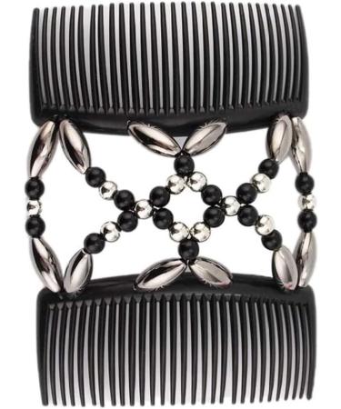 Beads Hair Combs Magic Stretchy Double Comb Hair Clips Elastic Hairpins Accessories Clips Barrettes - Buy Online on SooperMarket.com