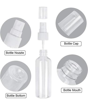HTHL 4 PCS Set 100ML Spray Bottles Plastic Transparent Mist Spray Bottles with 2 Funnels and 1 Sheet Label Empty Travel Atomiser Refillable Liquid Containers for Perfume Cosmetic and Liquids Clear - Buy Online on SooperMarket.com