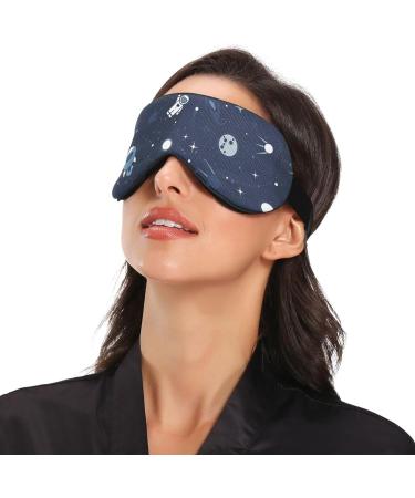 Adjustable Light Blocking Eye Mask for Men and Women - Ideal for Travel, Yoga, Meditation and Deep Sleep - Astronaut Design - Buy Online on SooperMarket.com