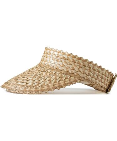 Women's Hand-Woven Straw Sun Visors - Stylish Beach Hats for Sun Protection - Buy Online on SooperMarket.com
