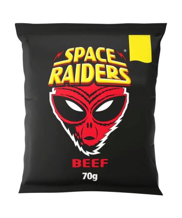 Space Raiders Beef Crisps 70g-Food Beef 1 count (Pack of 1)