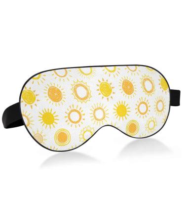 Haskirky Light Blocking Eye Mask Breathable and Adjustable Adult Men and Women Travel on Business Trips Yoga Meditation Light Smooth Comfortable Eye Mask Office Deep Sleep Goodies Yellow Graffiti S