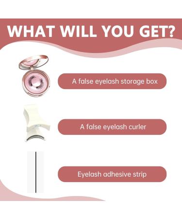 Landrain Magnetic Eyelashes Without Eyeliner Reusable Magnetic Eyelashes No Glue or Liner - Buy Online on SooperMarket.com