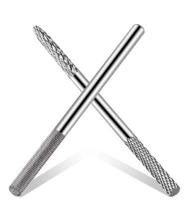 3XF Ultra Fine Cuticle Nail Drill Bit 3/32" Medium Double Heads Nail Drill Bit Safety Tungsten Carbide Cuticle Remover Nail File for Manicure Pedicure Acrylic Gel Nail Bit for Home Salon