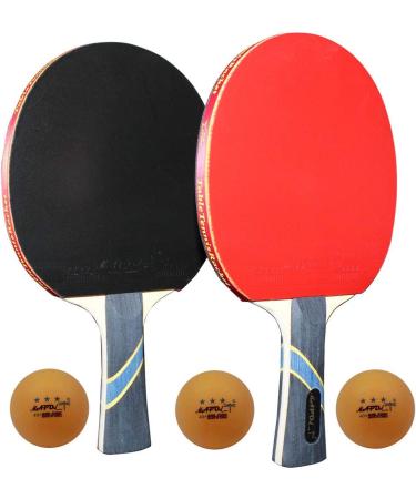 MAPOL 2 Pack 4 Star Professional Ping Pong Paddle Set with Carry Case - Advanced Training Table Tennis Rackets - Buy Online on SooperMarket.com