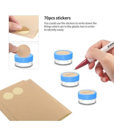 Pamiyo 60-Piece 5ml Clear Cosmetic Container Set - Travel Pots & Sample Glasses with Screw Caps for Creams Candles & More - Buy Online on SooperMarket.com
