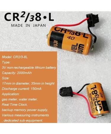 Buy 2 Pack 3V 2000mAh CR2/38.L Battery for Fuji CR2/3 8.L FDK CR17/33 - International Shipping Available - Buy Online on SooperMarket.com