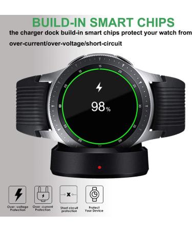 Samsung Galaxy Watch Charger | Replacement Charging Dock for SM-R800/R810/R815 | Black Cradle for 42mm/46mm Smart Watch - Buy Online on SooperMarket.com