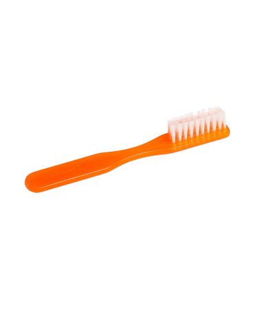Dukal Toothbrushes. Pack of 144 Orange Toothbrushes with Short Handle. Soft Polypropylene bristles. Rounded Polish Tips. 30 Tuft. Effective and Safe for Sensitive Enamel. Individually Packaged TB20
