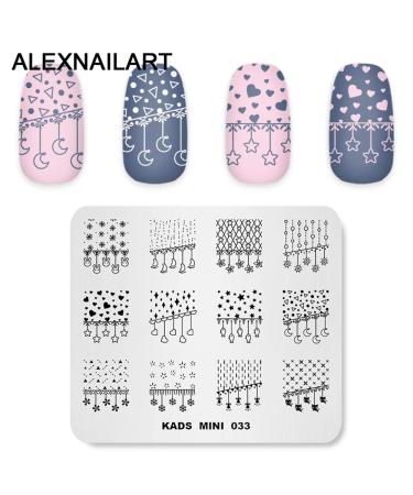 4-Piece Nail Stamping Plate Set - Leaf Watermelon & Gem Patterns for DIY Nail Art | International Shipping - Buy Online on SooperMarket.com