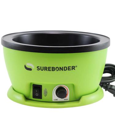 Surebonder Electric Hot Glue Skillet  Adjustable Temperature 225-400 F  5-1/4 Diameter  1-in Depth  Dip Crafts Directly Into Pot of Hot Glue (803)