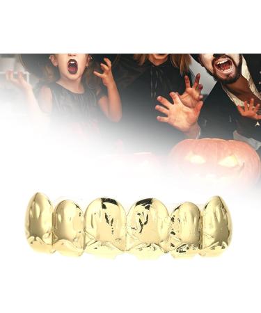 Hip Hop Teeth Decoration Special Designed for Upper Teeth Hip Hop Hollow Tooth Gold-plated Ion Plating for Concert for Home for Outdoor Activities for Party(gold) - Buy Online on SooperMarket.com
