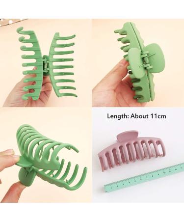 6Pcs Matte Big Hair Claw Clips - Strong Hold for Thick Hair (6 Colors) - 4 Inch - Nonslip Hair Clips for Women and Girls - Buy Online on SooperMarket.com