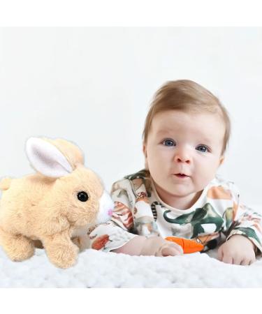 Woeau Rabbit Toy for Kids - Interactive Plush Bunny with Carrot, Sounds & Movements (Brown) - Buy Online on SooperMarket.com
