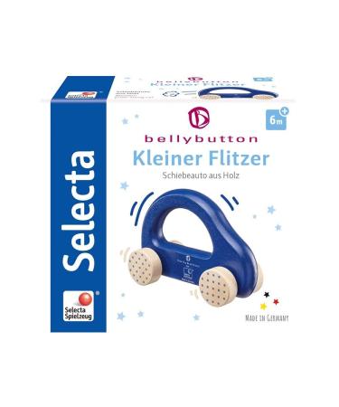 Selecta 64008 Little Flitzer grasping toy - bellybutton 3 months to 1 year blue 10 cm