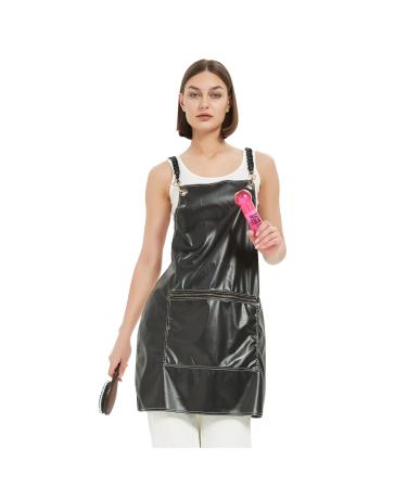 MIKI WELL Hair Stylist Apron - Adjustable Apron with Pockets Black Bark