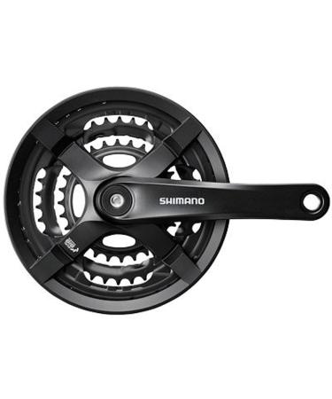 SHIMANO Tourney Mountain Bicycle Crank Set - FC-TY501 (Black - 175MM, 48X38X28T W/CG)